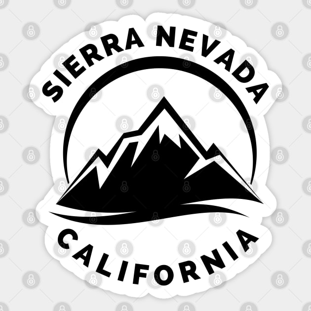 Sierra Nevada California - Sierra Nevada Ski Snowboard Mountain California Yosemite Travel Sticker by Famgift